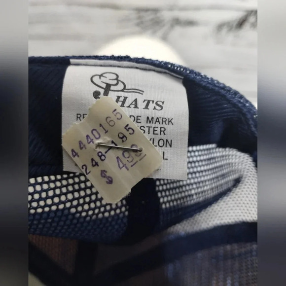 Commander In Chief Vintage Snapback Hat 90's Navy Gold NEW - Picture 3 of 3